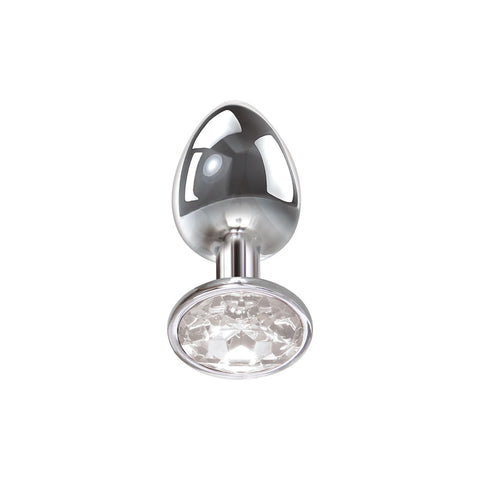 Adam & Eve Clear Gem Large – Metal 9.5 cm Butt Plug > Anal Range > Butt Plugs