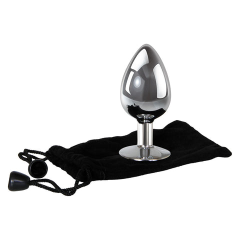 Adam & Eve Clear Gem Large – Metal 9.5 cm Butt Plug > Anal Range > Butt Plugs