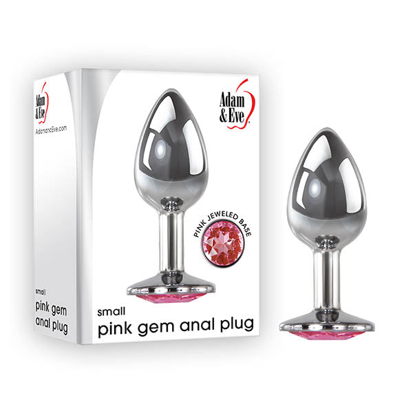 Adam & Eve Gem Small Anal Plug – Polished Aluminum 7.1 cm Butt Plug Pink > Anal Range > Jewel Butt Plugs