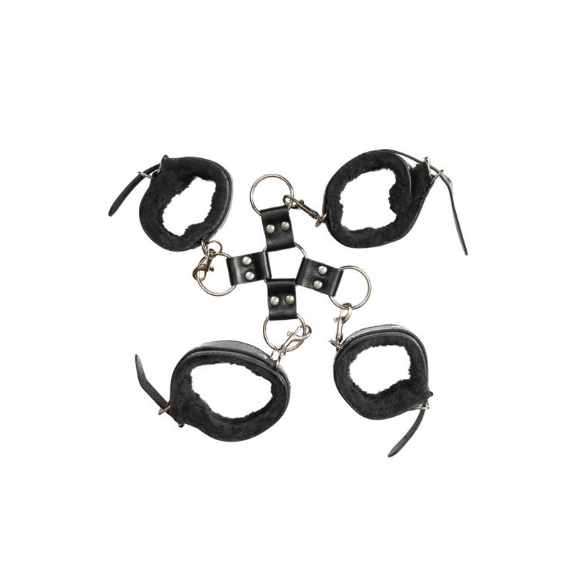 Adam & Eve Hog Tie Restraints – Adjustable Faux Fur-Lined Restraint Set > Bondage Gear > Bondage Kits