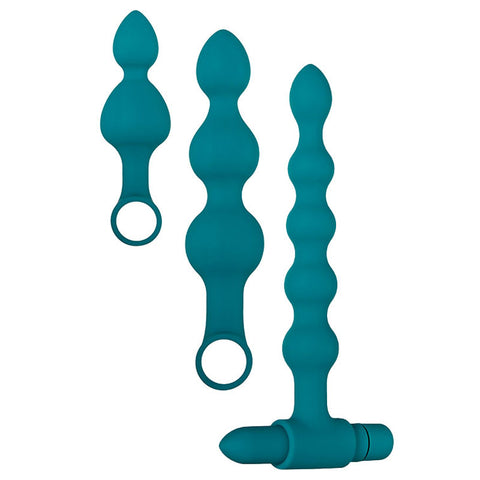 Adam & Eve Vibrating Bumpy Bead Set – Vibrating Anal Bead Set Beads