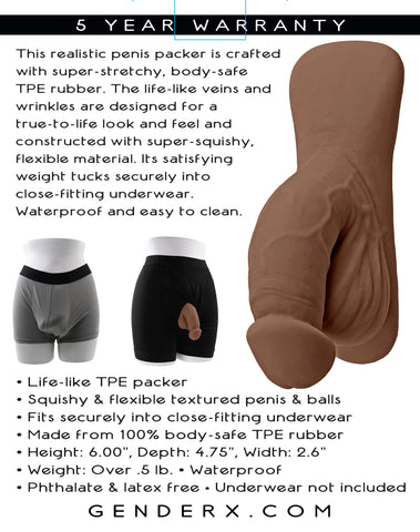 Gender X 4 Inch Silicone Packer - Dark 4 Inch Size Packers