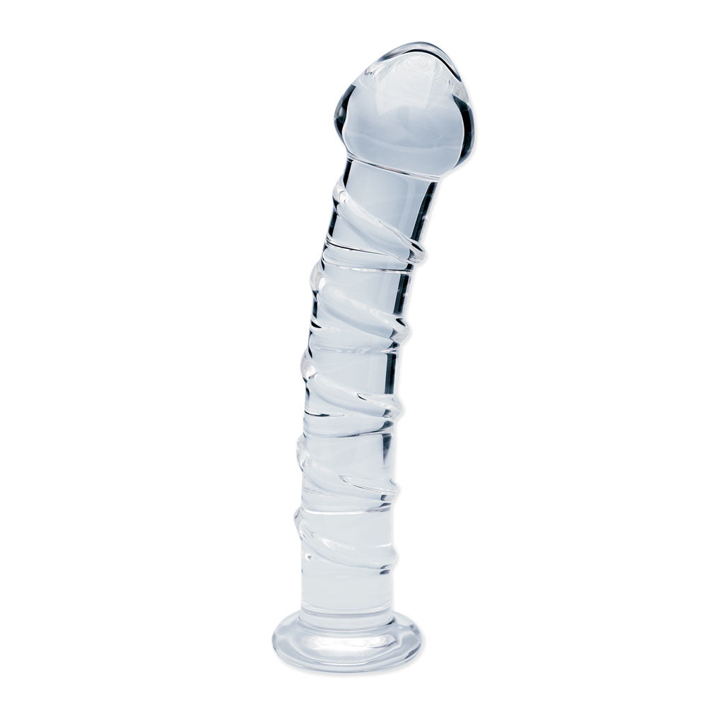 Seraphic Spiral Hand-Blown Borosilicate Glass Dildo 160mm Insertable Length > Glass > Dildos