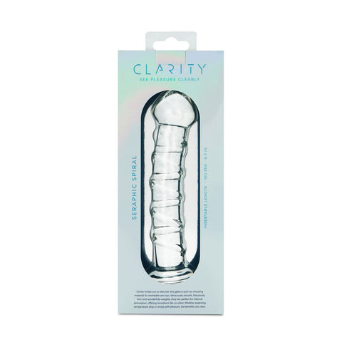 Clarity Seraphic Spiral (Clear) – Hand-Blown 16 cm Glass Dildo GLASS TOYS