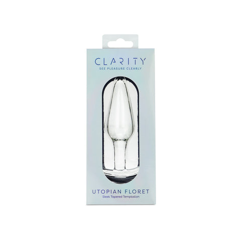 Clarity Utopian Floret – Handcrafted 11 cm Glass Butt Plug > Glass > Toys