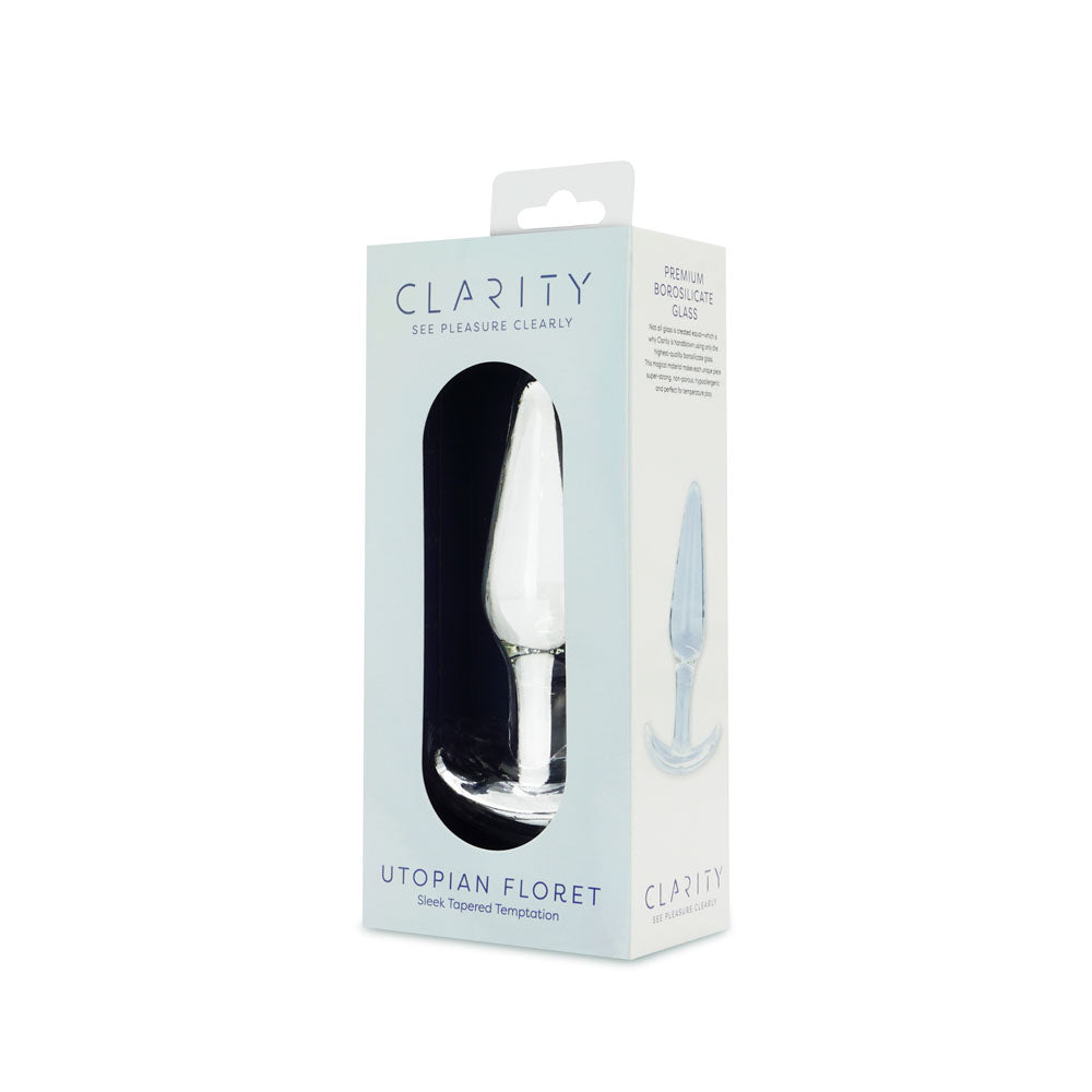 Clarity Utopian Floret – Handcrafted 11 cm Glass Butt Plug > Glass > Toys