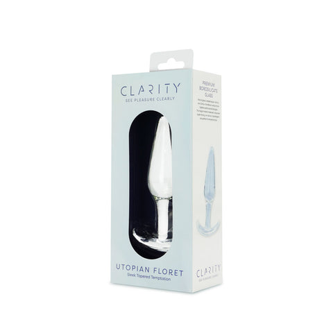 Clarity Utopian Floret – Handcrafted 11 cm Glass Butt Plug > Glass > Toys