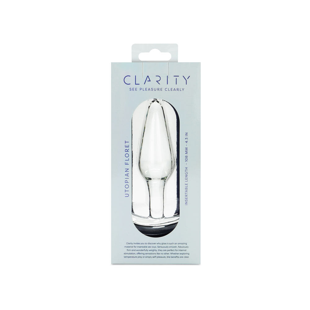 Clarity Utopian Floret – Handcrafted 11 cm Glass Butt Plug > Glass > Toys