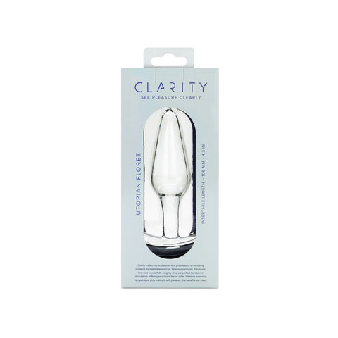 Clarity Utopian Floret – Handcrafted 11 cm Glass Butt Plug > Glass > Toys