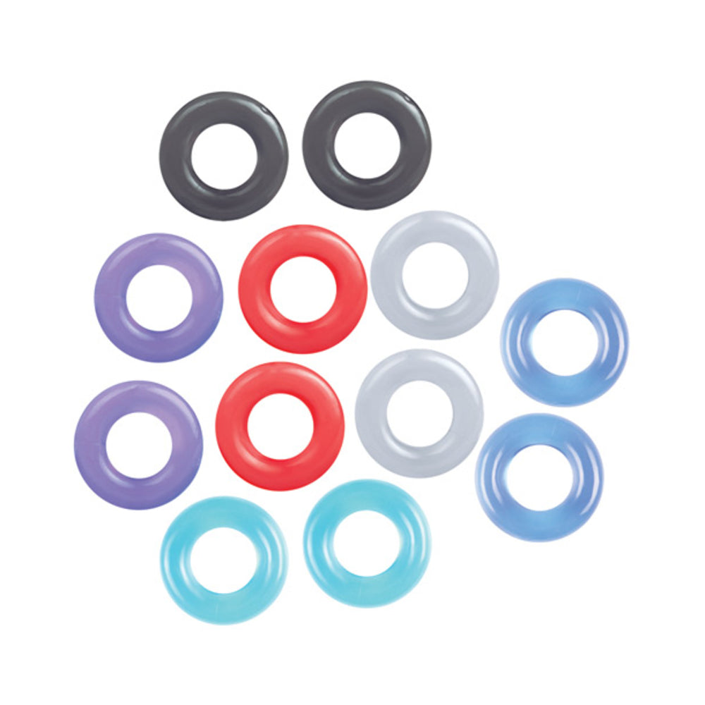 Baller's Dozen Smooth (Assorted) – Stretchy Cock Rings Pack > Cock Ring > Sets Main image
