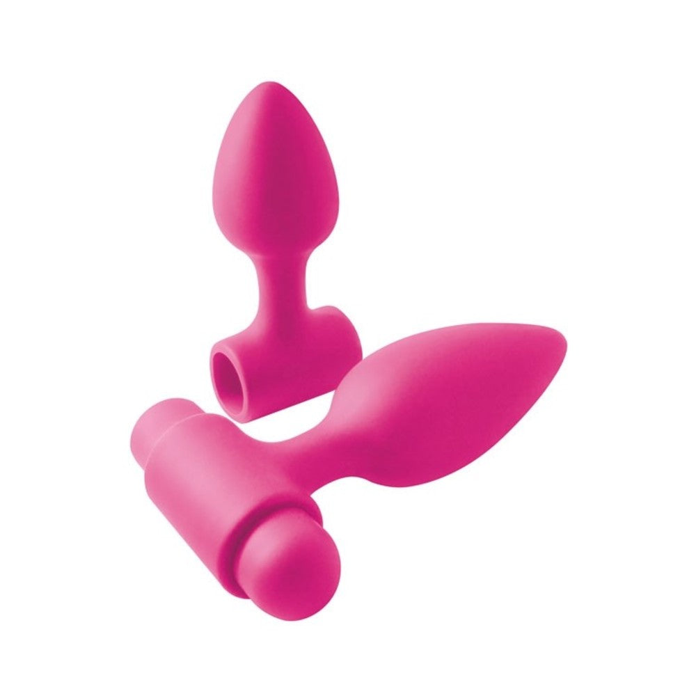 INYA Vibes-O-Spades (Pink) – Water-Resistant Mini Vibrating Butt Plug Set > Anal Range > Butt Plug Kits