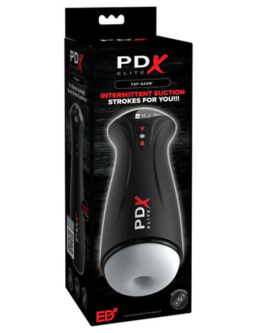 PDX Elite Fuck-Gasm 9.7 Inch USB Rechargeable Auto Stroker Clear Strokers - Manual