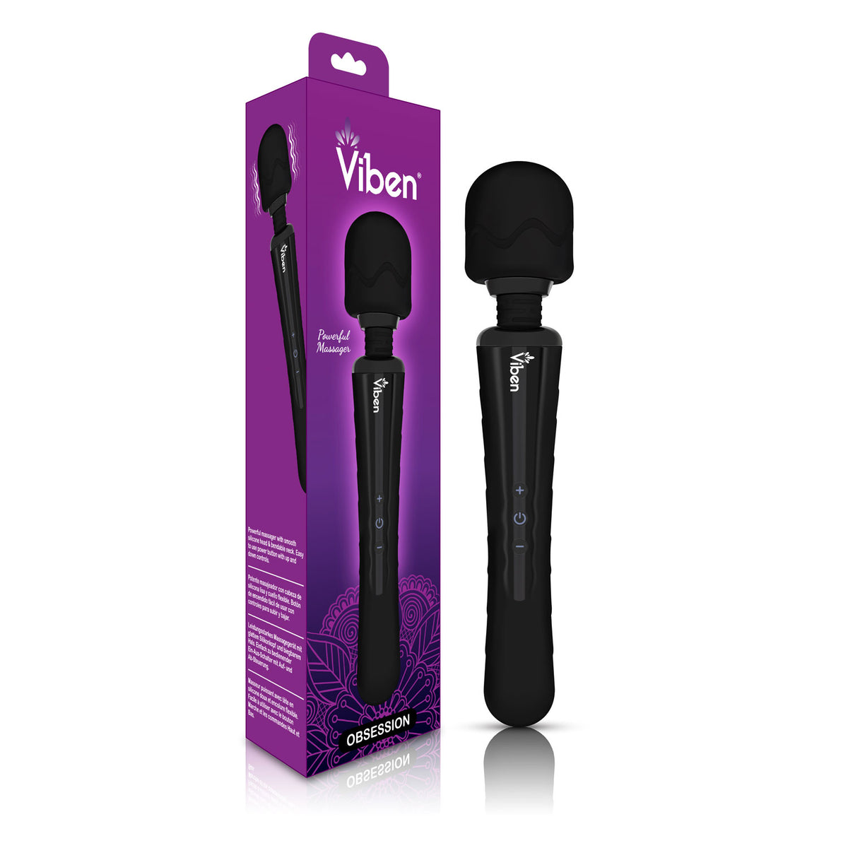 Viben Obsession Wand Massager in Black > Sex Toys > Massage Wands