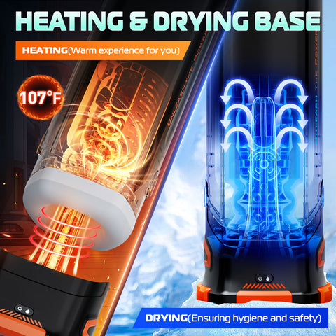 CyberSkin B-Titan - USB Rechargeable Thrusting & Vibrating Auto Masturbator with Heater Strokers - Auto