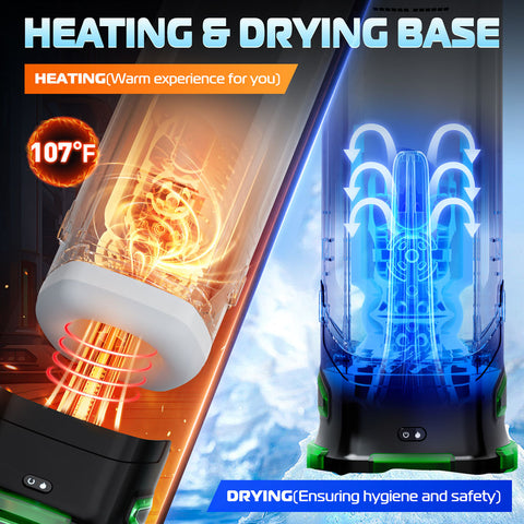 CyberSkin B-Titan - Thrusting & Vibrating Auto Masturbator with Heater Strokers - Auto