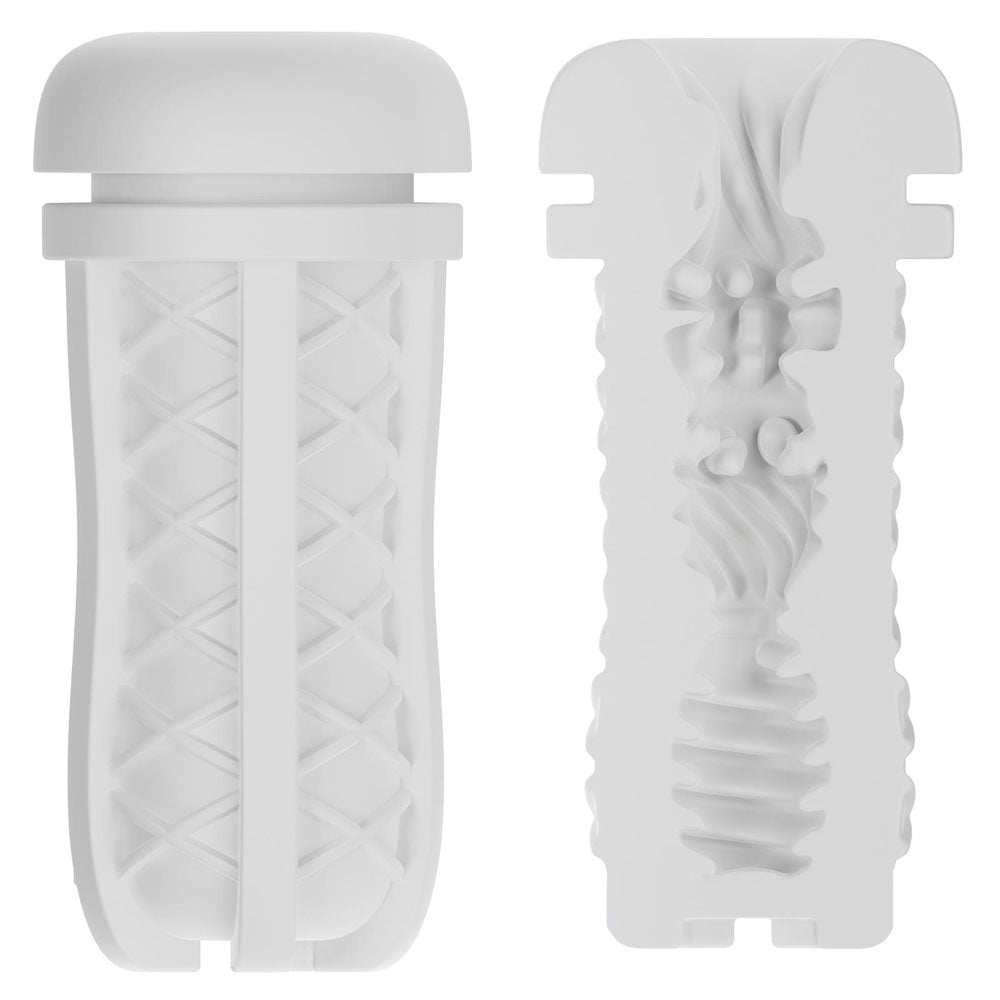 Cyberskin B-Warrior Replacement Sleeve – Realistic Texture Masturbator Sleeve White > Sex Toys > Replacement Parts
