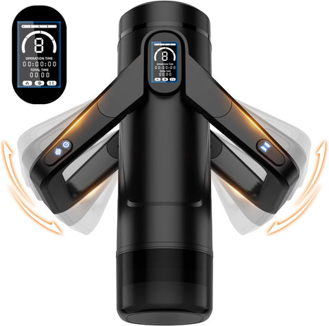 CyberSkin The Wing 29cm Thrusting Auto Masturbator with Heater Black Strokers - Auto