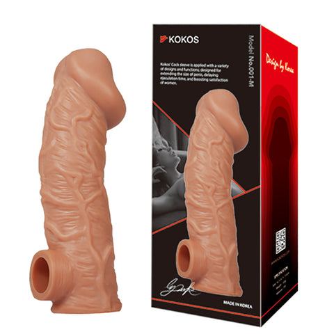 Kokos Cock Sleeve 001 - Penis Extension Sleeve Large Size 7" Inch Extra 1" Inch > Sex Toys For Men > Penis Sleeves