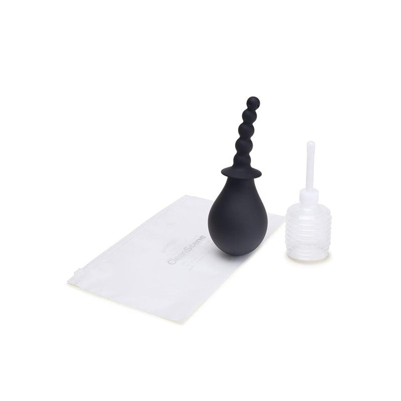 CleanScene Soft Squeeze Beaded Anal Douche Set 250ml with Flared Base - 4 Piece Secondary image