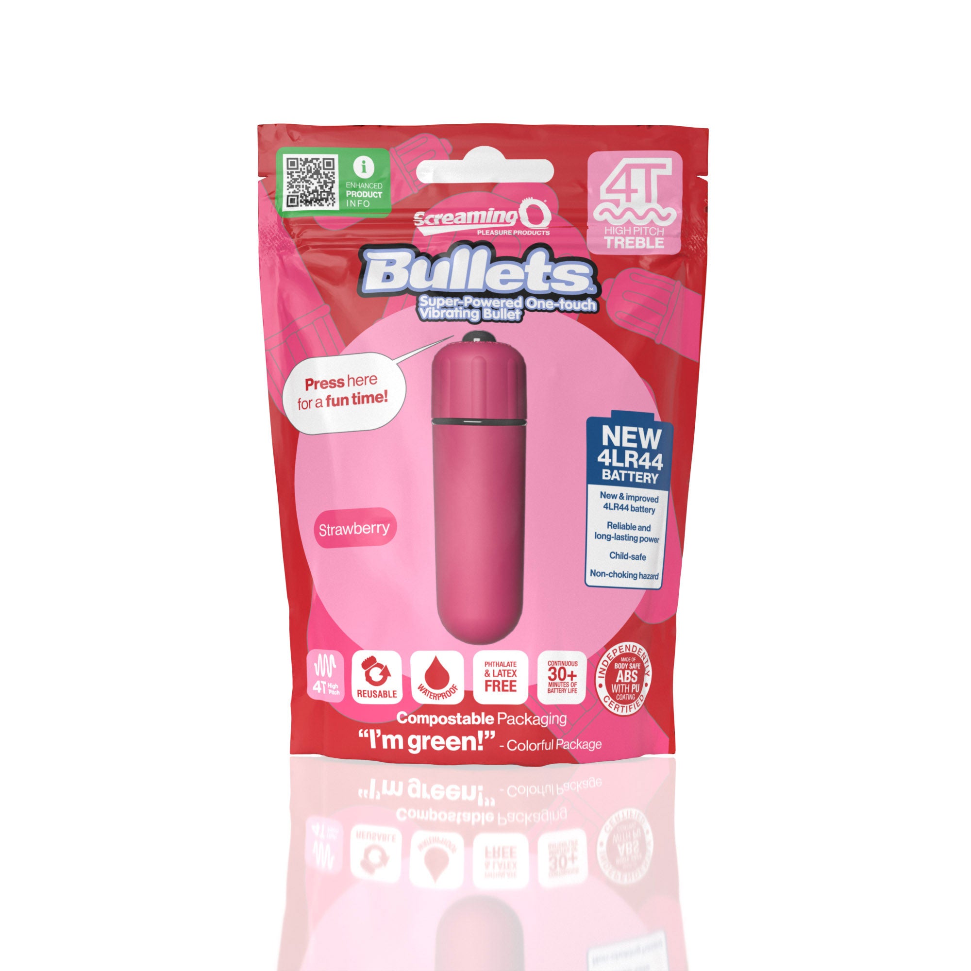 Bullets 4T High Pitch Treble (Strawberry) > Vibrators > Mini Vibrators
