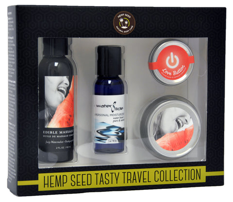 Hemp Seed Tasty Travel Collection 4 Piece Watermelon Lotion Set Default Title Massage Gift Set