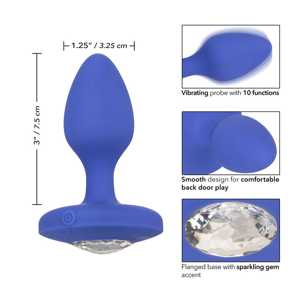 Cheeky Gems Medium Rechargeable Vibrating Probe – Flexible Silicone Vibrator > Anal Range > Jewel Butt Plugs