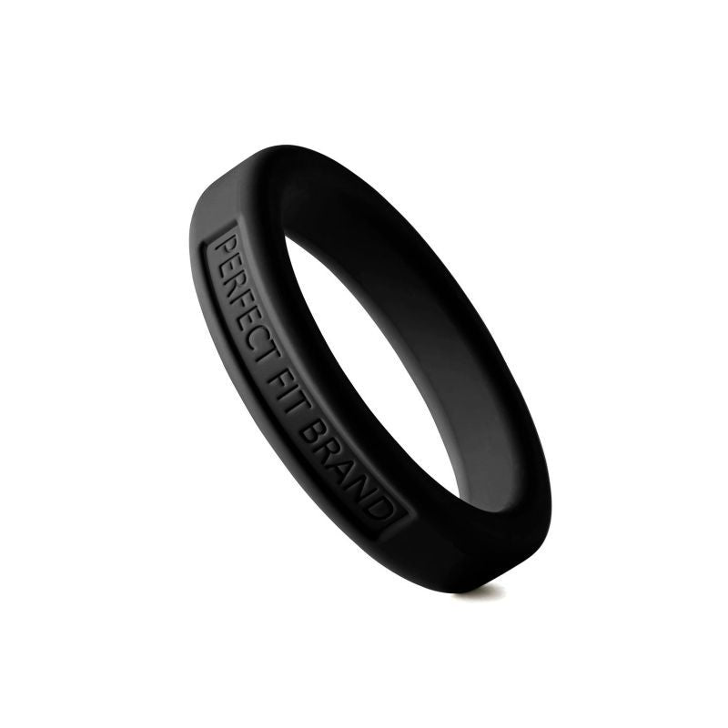 Classic Silicone Medium Stretch Penis Ring 44mm Black Secondary image