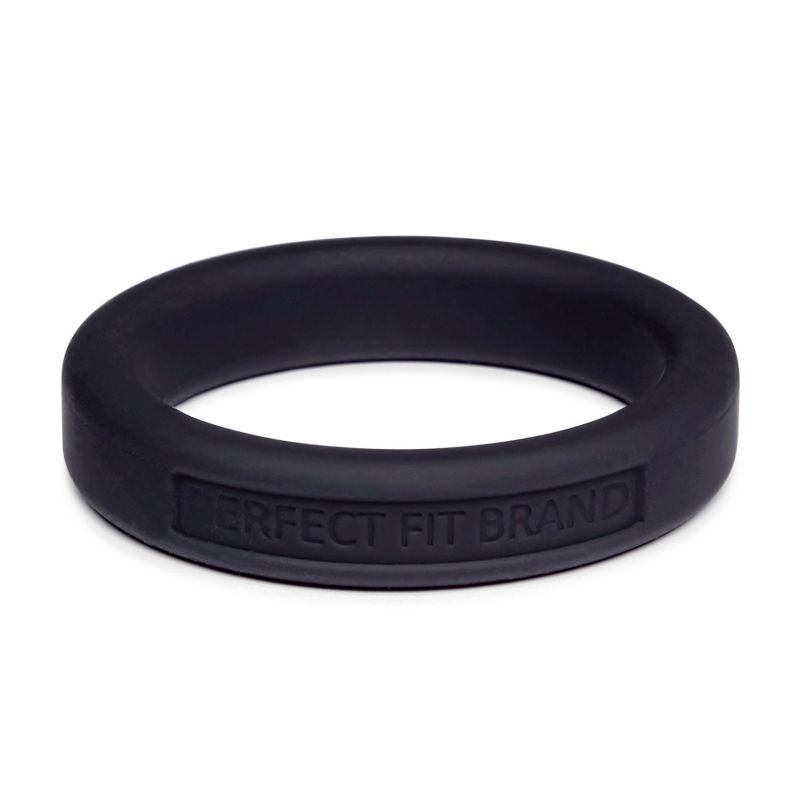 Classic Silicone Medium Stretch Penis Ring 44mm Black > Cock Ring > Single