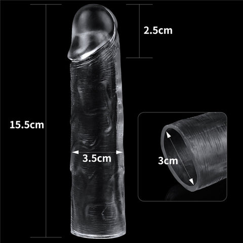 Clear Penis Extender Sleeve Plus One Inch SLEEVES