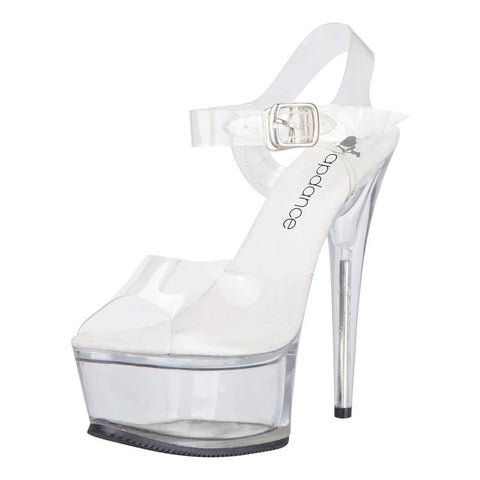 Clear Platform Sandal With Quick Release Strap 6 Inch Heel Heels
