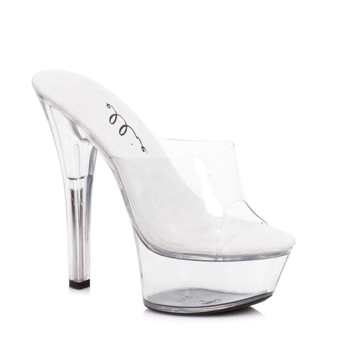 Clear Slip On Sandals with 6 Inch Stiletto Heel Clear Heels