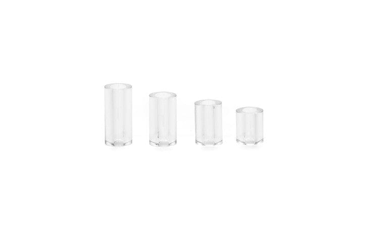 Cockcage Spacers Clear 4 Pc with Sizes 11.8mm to 21.4mm