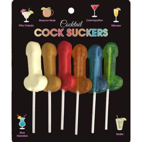 Cocktail Cock Suckers 6 Piece Set Adult Candy Treat