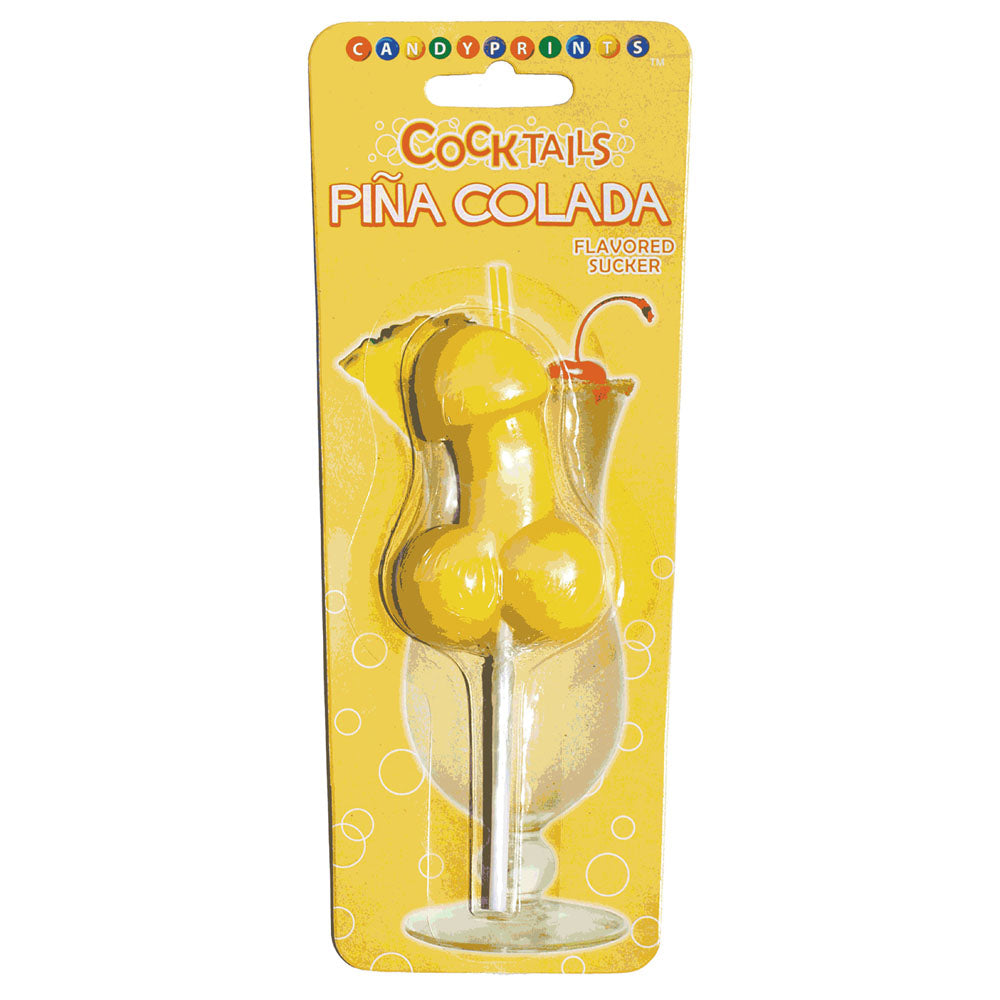 Cocktail Suckers Pina Colada – Edible Erotic Candy Lollipops Yellow Party Supplies