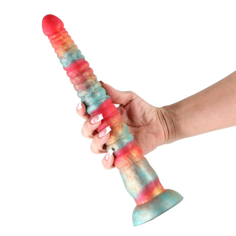 Colours Stacked 12 Inch (Red Gold) Fantasy Dildo – 30.6 Centimeter Large Dildo Secondary image