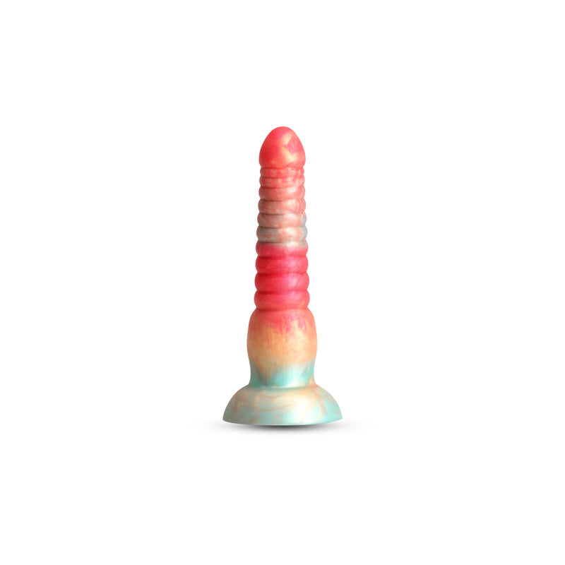 Colours Stacked 6 Inch Dildo Red and Gold Silicone > Dildos > Fantasy