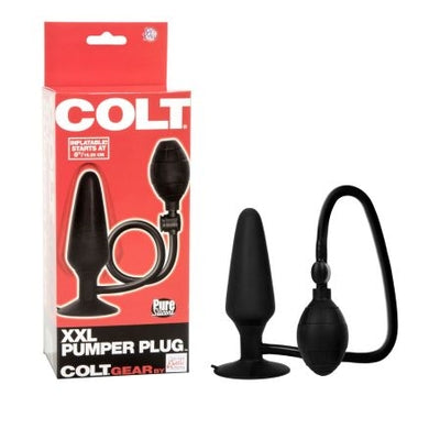 Colt XXL Pumper Plug Black Silicone Inflatable Anal Plug with Squeeze Bulb and Quick Release Valve > Anal Range > Tunnel and Stretchers