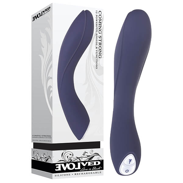 Coming Strong Navy 19 Centimeter USB Rechargeable Vibrator Blue Vibrators