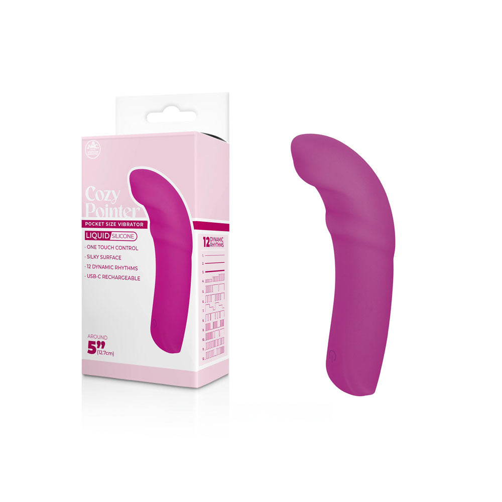 Cozy Pointer - 12.7 cm Soft Silicone Rechargeable Massager Pink BULLETS