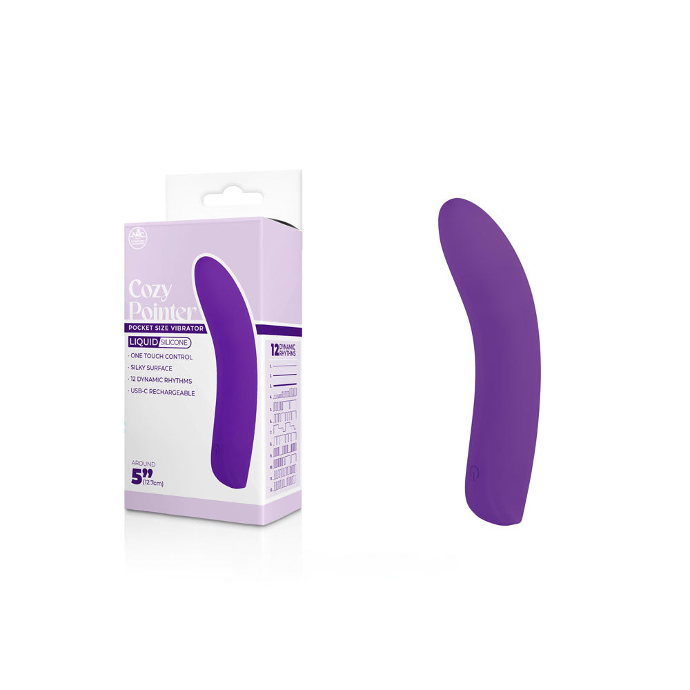 Cozy Pointer - Silicone Massager 12.7 cm USB-C Rechargeable Purple Finger Stimulator