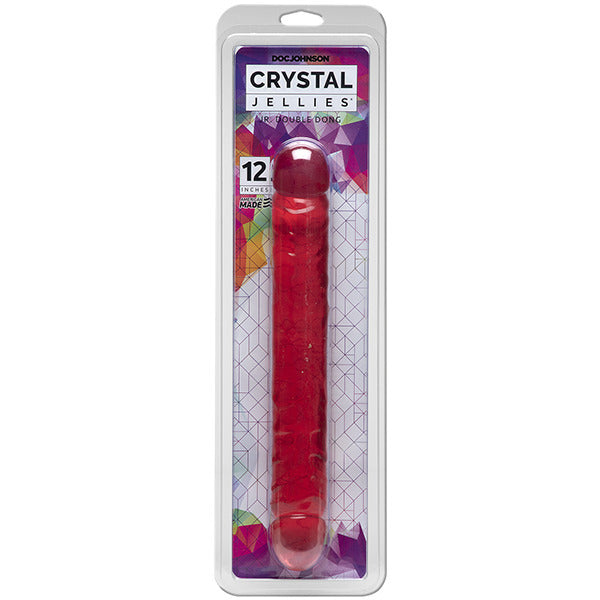 Crystal Jellies 12 Inch Double Dong (Pink) – Large Dildo > Dildos > Double Dildos
