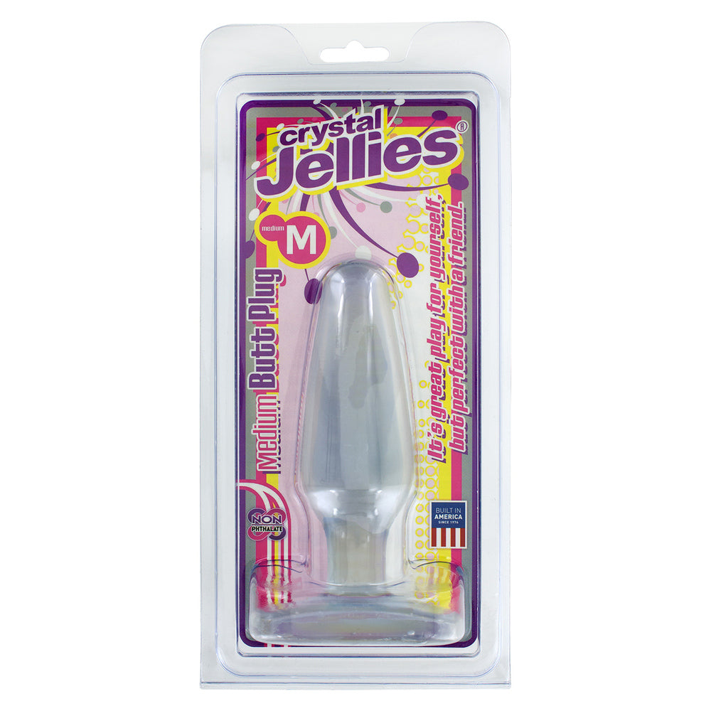 Crystal Jellies Medium Butt Plug Clear > Anal Range > Butt Plugs