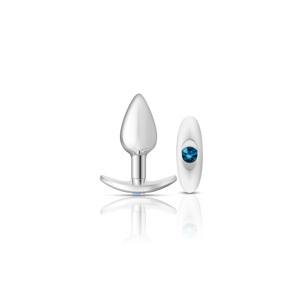 Cheeky Charms Silver Anchor Butt Plug with Clear and Teal Jewel Kit Default Title > Anal Range > Butt Plug Kits