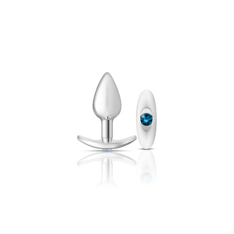 Cheeky Charms Silver Anchor Butt Plug with Clear and Teal Jewel Kit Default Title > Anal Range > Butt Plug Kits