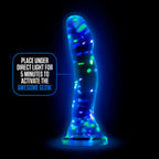 Hanky Panky Confetti Filled Clear 7.5" Dildo Glow in the Dark Clear > Dildos > Realistic Dildos