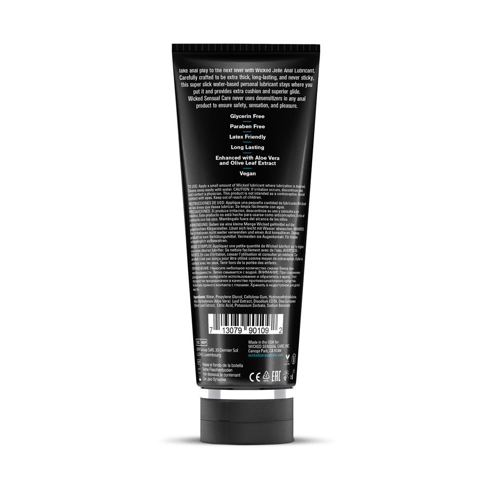Wicked Jelle Water Based Anal Lubricant 240ml 8 Ounce Bottle > Lube > Anal