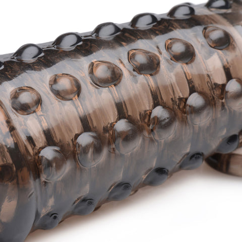 Penis Enhancer Sleeve 1.5in Smoke for Extra Length and Girth SLEEVES