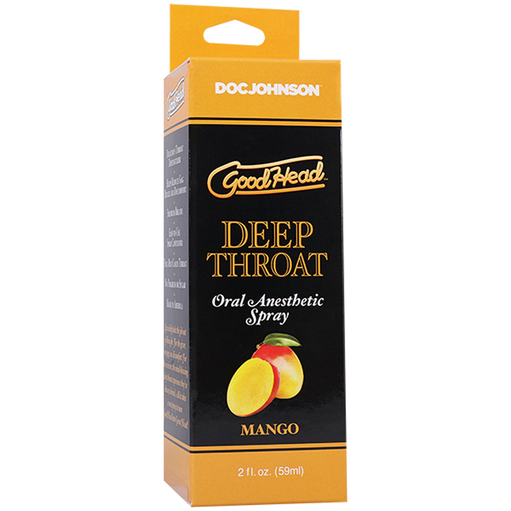 GoodHead Deep Throat Spray Mango 59ml - Flavorful Pleasure > Lube > Oral Gels & Sprays
