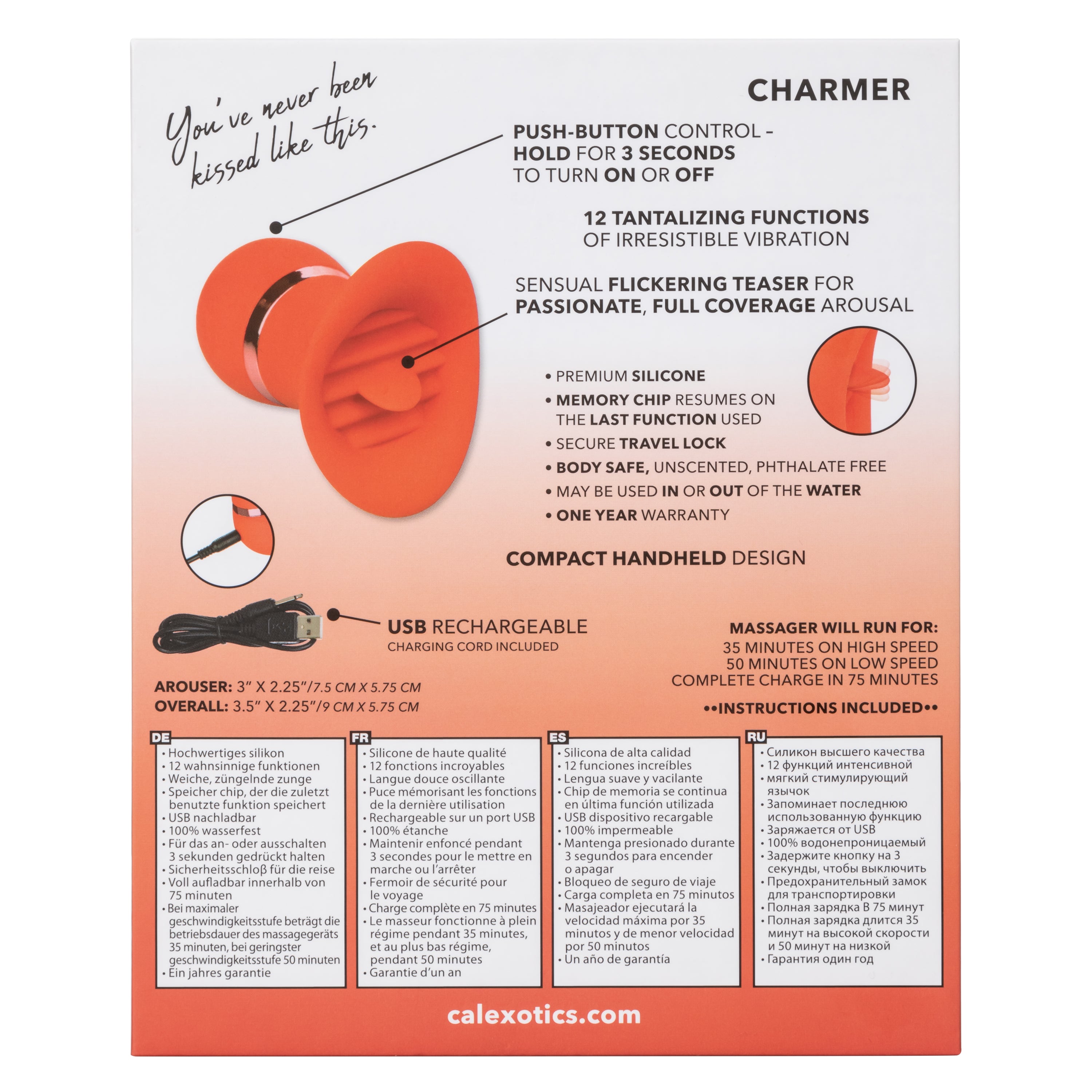 Tantalize French Kiss Charmer – Compact Flickering Tongue Teaser Vibrator > Vibrators > Ladies > Clitoral Vibrators and Stimulators