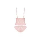 Delicanta Pink Lace Top and Panties Set – Translucent Lace Lingerie Set > Clothes > Bra Sets